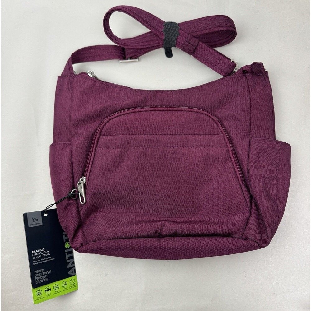 Travelon Anti-Theft Classic Crossbody Bucket Bag NWT